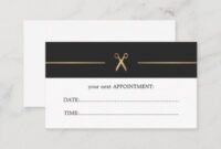 Free Hairdressing Appointment Cards Template Doc Sample