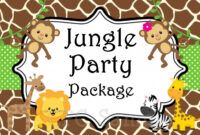 Free Jungle Theme Birthday Invitation Card Template Doc