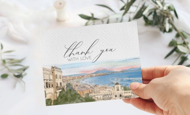 Free Travel Theme Thank You Cards Word