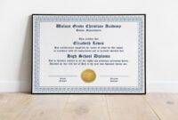 Homeschool Graduation Certificate Template Word Sample