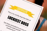 Printable Best Boss Certificate Template Excel Example