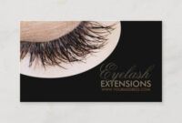 Printable Eyelash Extension Business Card Template Pdf