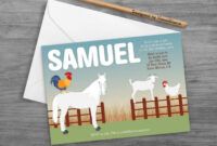 Printable Farm Theme Thank You Cards Excel Sample