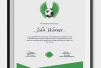 Printable Football Certificate Template  Sample