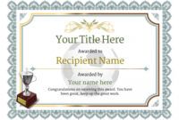 Printable Football Certificate Template Word Example