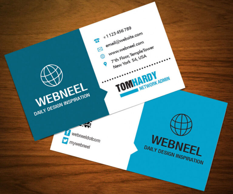 Printable Modern Business Card Square Template Word | EmetOnlineBlog