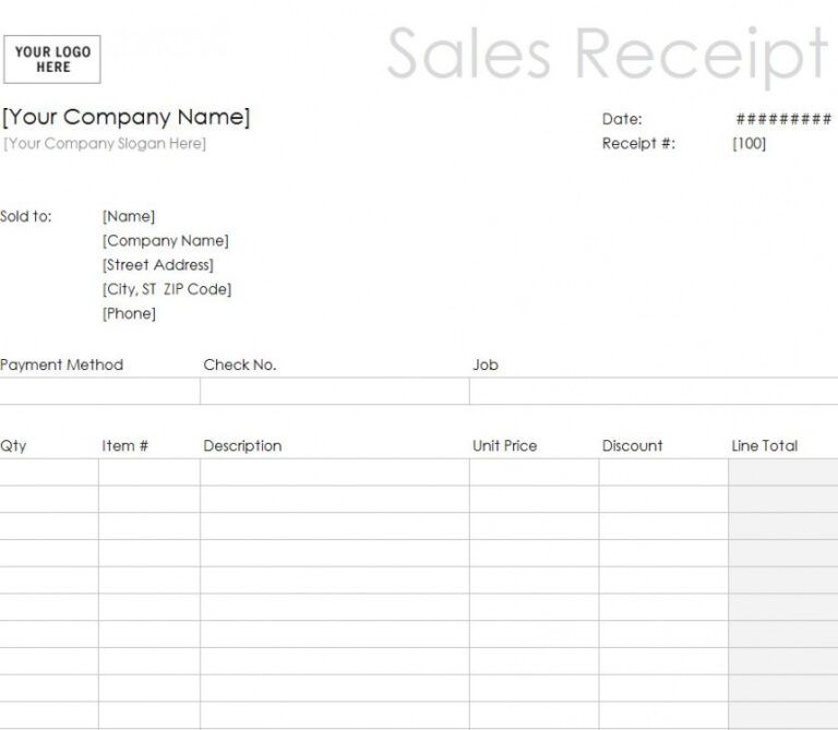 Printable Sale Of Goods Receipt Template Excel Example | EmetOnlineBlog