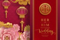Professional Chinese Wedding Invitation Card Template Pdf