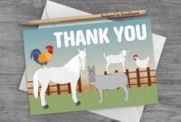 Professional Farm Theme Thank You Cards  Sample