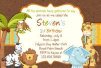 Professional Jungle Theme Birthday Invitation Card Template