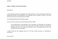 Professional Resolution Certificate Template Pdf
