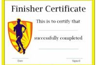 Professional Running Certificate Template  Example