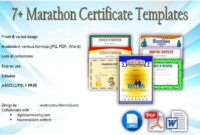 Professional Running Certificate Template Word Example