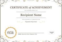 Professional Top Performer Certificate Template  Example