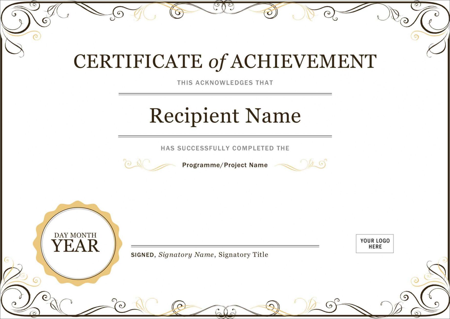 Professional Top Performer Certificate Template  Example