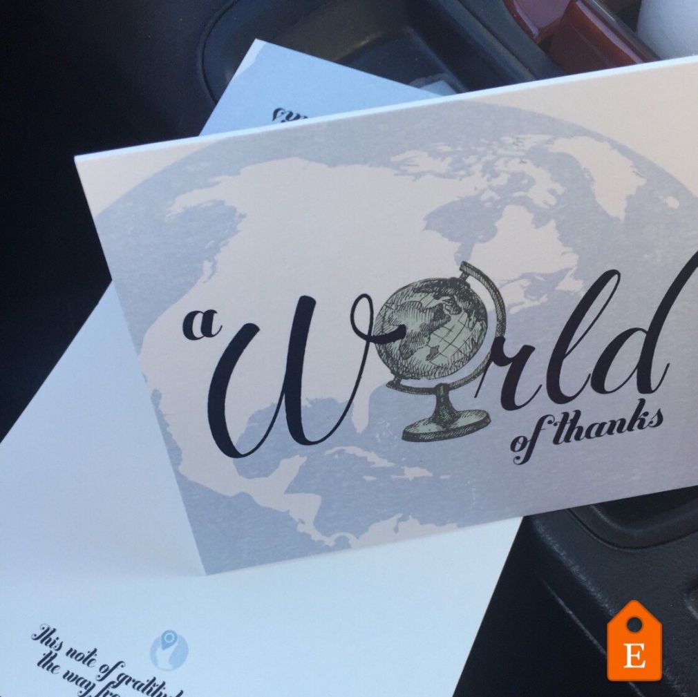 Travel Theme Thank You Cards Doc Example