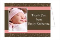 Best Baby Gift Thank You Card Template  Sample