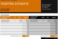 Free Painting Job Quotation Template Excel Example