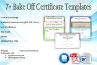 Baking Contest Winner Certificate Template  Sample