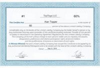 Best Company Ownership Certificate Template  Sample