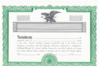 Best Company Ownership Certificate Template Word Sample