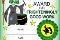 Best Halloween Contest Winner Certificate Template Pdf Example