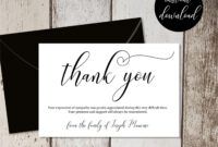 Best Minimalist Thank You Card Template Word