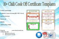 Costum Baking Contest Winner Certificate Template Excel Example