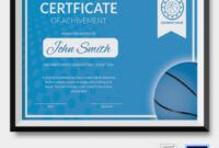 Costum Basketball Tournament Certificate Template
