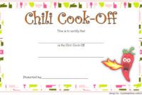 Costum Chili Cook Off Award Certificate Template Excel Sample