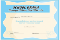 Costum Drama Award Certificate Template Pdf Example