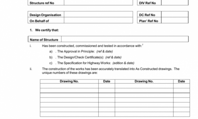 Costum Taa Compliance Certificate Template Doc