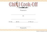 Editable Chili Cook Off Award Certificate Template