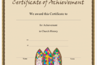 Editable Church Award Certificate Template Excel Example