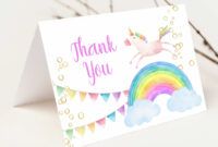 Editable Rainbow Thank You Card Template Pdf Sample