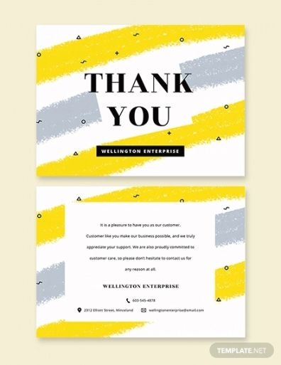 Editable Real Estate Thank You Card Template Excel Sample