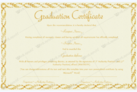 Editable Valedictorian Award Certificate Template  Example