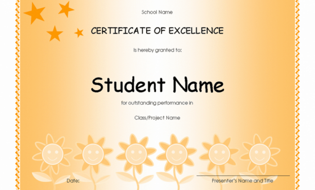 Free Employee Excellence Award Certificate Template Doc Sample