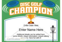 Free Golf Tournament Certificate Template Word Example