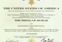 Free Meritorious Service Medal Certificate Template Doc Sample
