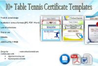 Free Tennis Tournament Certificate Template Word