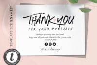 Free Thank You For Your Service Card Template  Sample