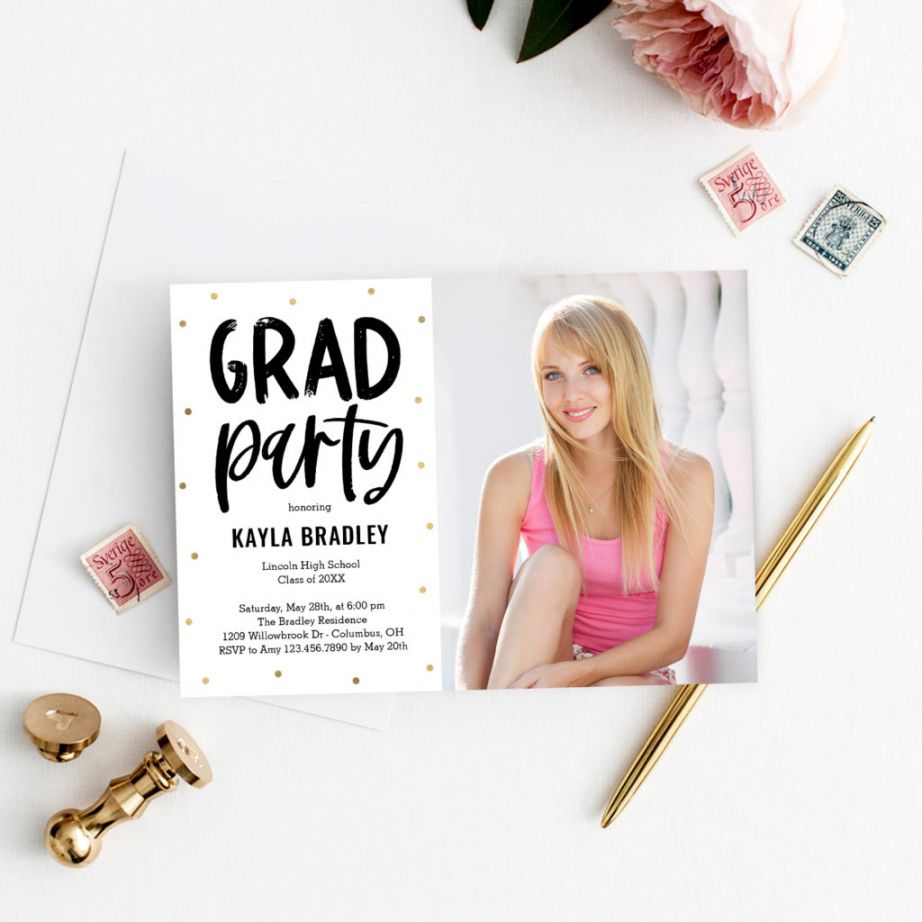  Grad Party Thank You Card Template EmetOnlineBlog