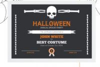 Halloween Contest Winner Certificate Template Word