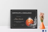 Printable Basketball Tournament Certificate Template Pdf Sample