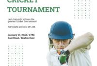 Printable Cricket Tournament Certificate Template Doc Sample