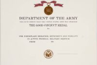 Printable Meritorious Service Medal Certificate Template Excel Example