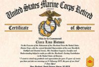 Printable Military Outstanding Volunteer Service Medal Certificate Template
