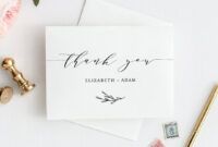 Printable Minimalist Thank You Card Template Doc Example