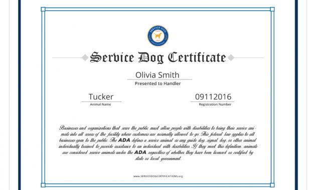 Printable Pet Ownership Certificate Template Pdf Sample